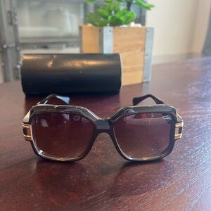 CAZAL 623 Sunglasses Brown Gold Oversized Square Designer Luxury Shades 57mm